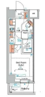 エストゥルース横浜蒔田【7階】の間取り