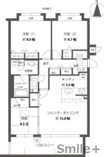 岡山県岡山市北区青江3【マンション】の間取り