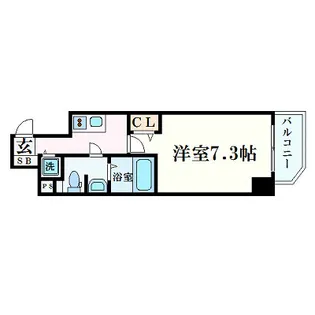 プレサンス梅田東ベータ【14階】の間取り