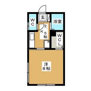 ハイツハギワラ2【1階】の間取り