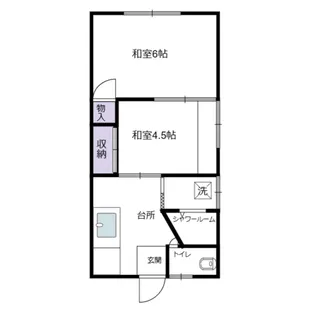 友栄荘【2階】の間取り