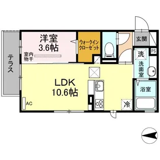 パドレ ヴィヴィ【1階】の間取り