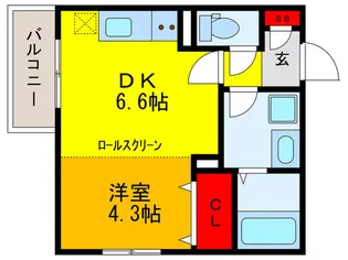 ALEGRIA長瀬North【2階】の間取り