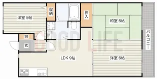 兵庫県加古川市別府町石町【マンション】の間取り