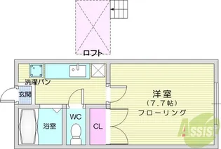 ホワイトキャッスル郡山ビレジA棟【1階】の間取り
