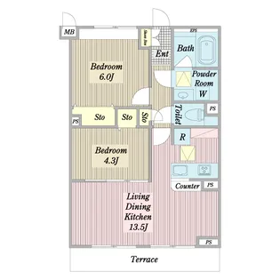 Mobility Terrace【1階】の間取り
