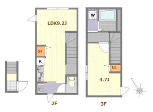 東京都練馬区北町1【アパート】の間取り