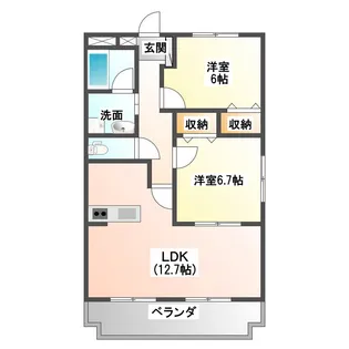 パークサイド高井【3階】の間取り