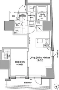 ザ・パークハビオ品川戸越【13階】の間取り