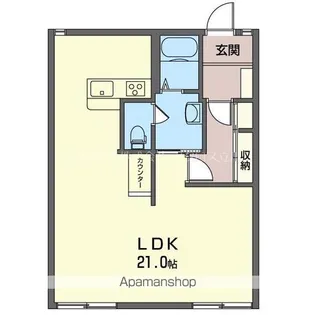 東京都国分寺市西恋ヶ窪1【アパート】の間取り