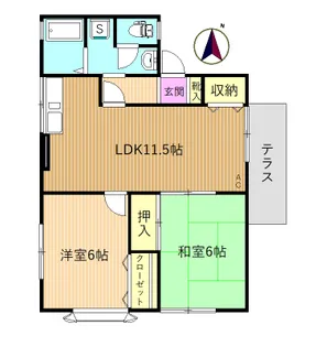 メゾンフローラ【1階】の間取り