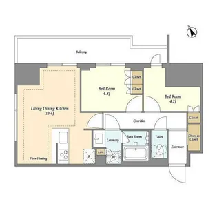 東京都荒川区西日暮里2【マンション】の間取り