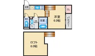 ハーモニーテラス鳥栖【1階】の間取り