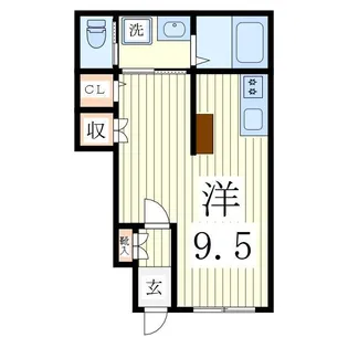 グラード豊四季【1階】の間取り