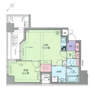 ドルチェ日本橋浜町壱番館【11階】の間取り