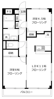 ラ・プリマヴェーラ【4階】の間取り