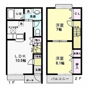 メゾン・グラシア Bの間取り