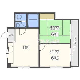 リベルテコーポ保澤【2階】の間取り