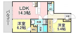 福岡県北九州市八幡西区藤田1【マンション】の間取り