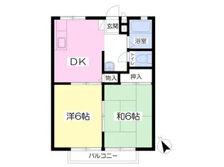 グレープハイツ【1階】の間取り