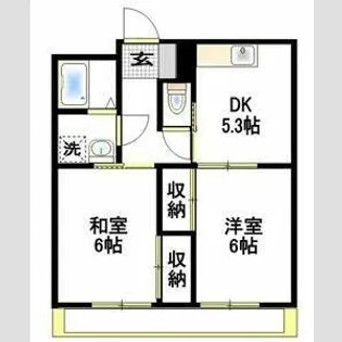 メープルハイツA棟【2階】の間取り