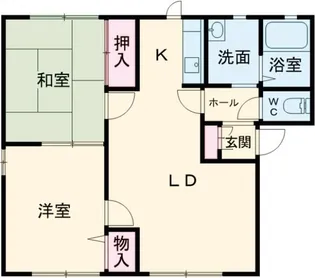 ラ・フォンテーヌ・オクノ【1階】の間取り