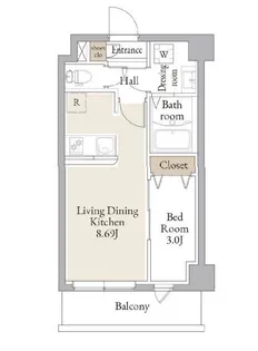 東京都葛飾区宝町1【マンション】の間取り