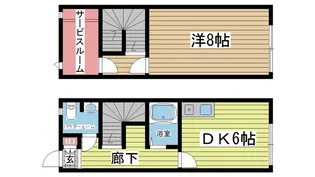 ディアコート神戸I【1階】の間取り