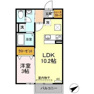 サンライズ豊益 西大浜【1階】の間取り