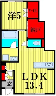 Villa de Grace B棟【1階】の間取り