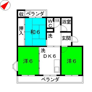 ハイツ佐川【3階】の間取り