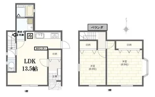 神奈川県横浜市西区伊勢町1【一戸建】の間取り