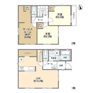 千葉県千葉市若葉区千城台東2【一戸建】の間取り