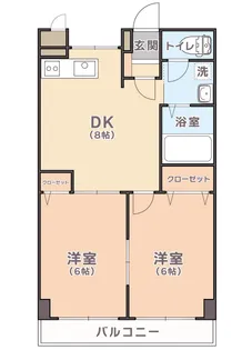 MIYAハイツ湖山【2階】の間取り