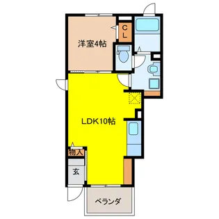 岐阜県岐阜市六条大溝1【アパート】の間取り