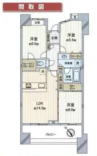 ライオンズステーションプラザ西千葉【3階】の間取り