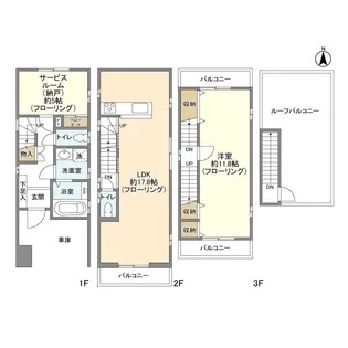 東京都世田谷区池尻2【一戸建】の間取り