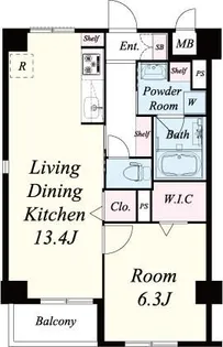 ドルフ聖護院【2階】の間取り