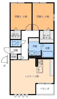 プレステージア東垣生【2階】の間取り