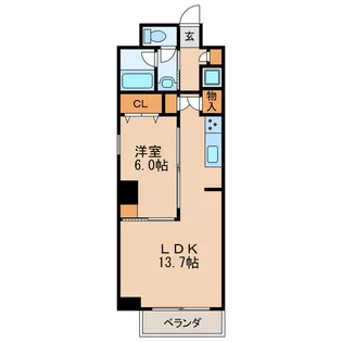 アモン フォンテーヌ【7階】の間取り