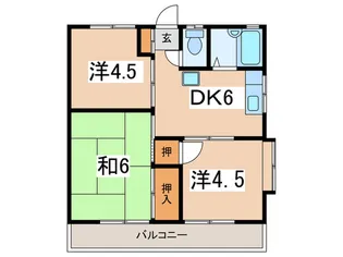 ドエル下瀬谷B【2階】の間取り