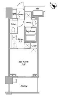 クロスエアタワー【12階】の間取り