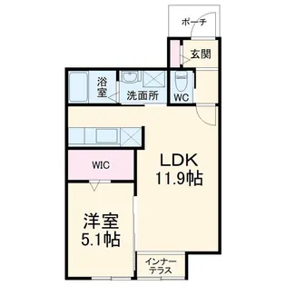 オウル細畑【1階】の間取り