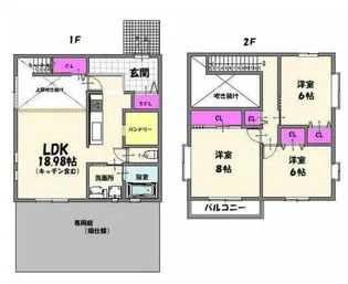 埼玉県蕨市錦町5【一戸建】の間取り