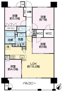 レ・ジェイド熊本日赤通り【2階】の間取り