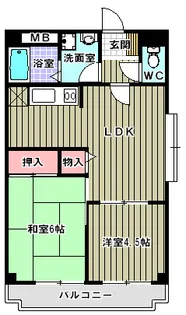 レボンヌ尼崎【2階】の間取り