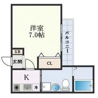 WING住之江【1階】の間取り