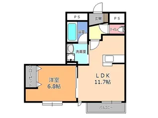 ノッティングヒル【2階】の間取り