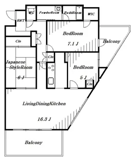 リーベスト西千葉【12階】の間取り