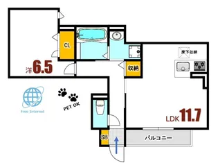 GROVE【1階】の間取り